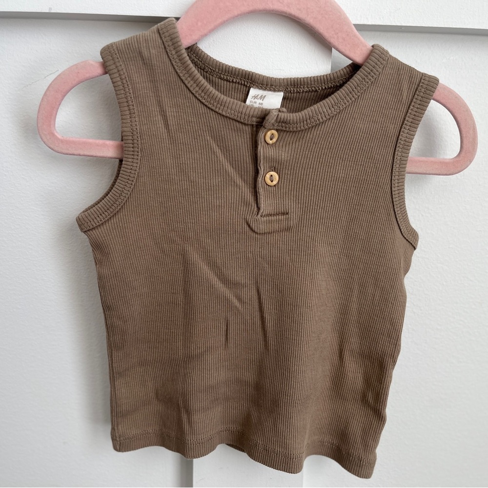 H&M Baby Tan Ribbed Tank Top